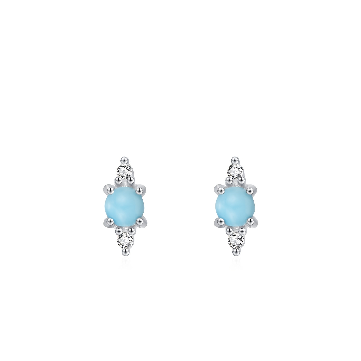 Women's 925 Sterling Silver Elegant Turquoise Earrings